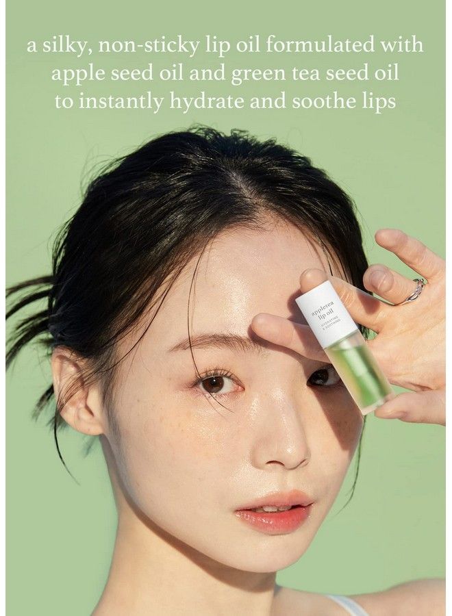 NOONI Korean Lip Oil Appletea | With Apple Seed Oil Lip Stain Moisturizing Glowing Revitalizing And Tinting For Dry Lips With Green Tea Extract 0.12 Fl Oz (Clear) - Image 3