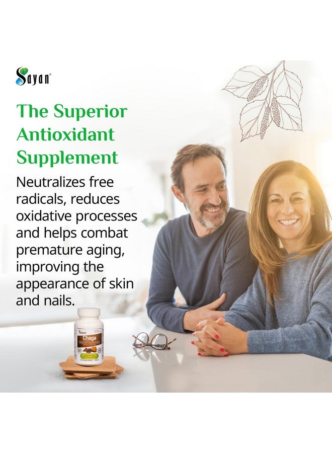 Sayan Siberian Chaga Mushroom Extract - 90 Capsules/420mg ea - Natural & Wild-Harvest Antioxidant Supplement - Immune System Support & Regulate Body Functions - Vegan, Non-GMO, No Fillers or Additives - Image 3