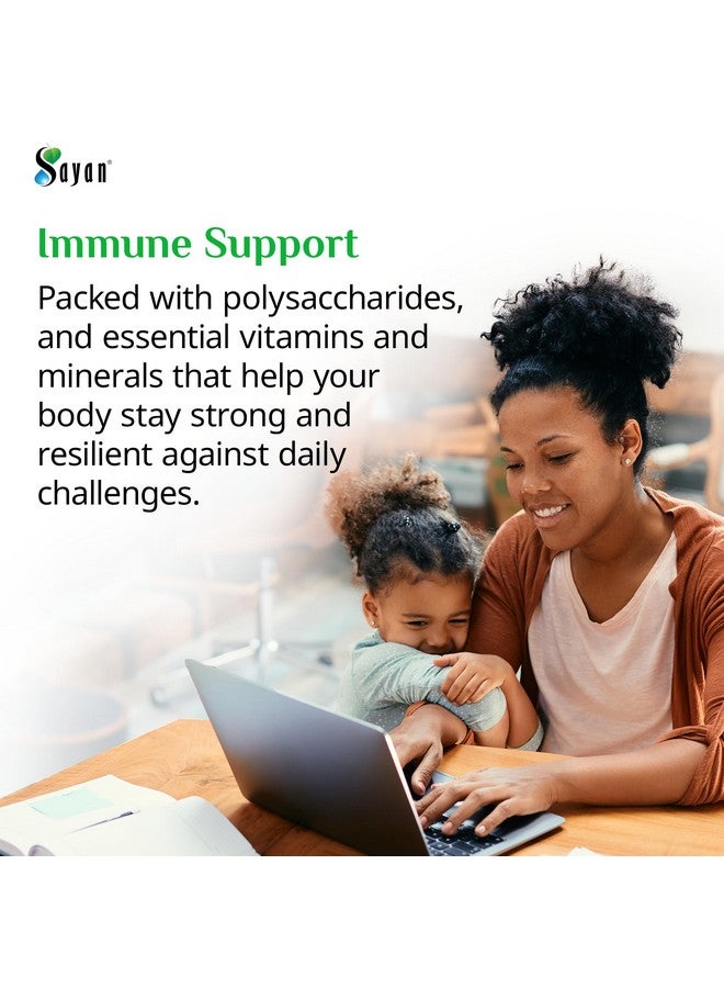 Sayan Siberian Chaga Mushroom Extract - 90 Capsules/420mg ea - Natural & Wild-Harvest Antioxidant Supplement - Immune System Support & Regulate Body Functions - Vegan, Non-GMO, No Fillers or Additives - Image 2