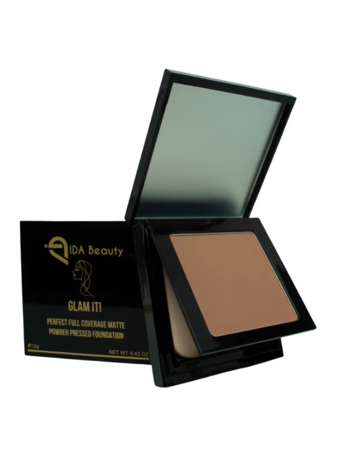 إيدا بيوتي كريم أساس بودرة مضغوطة مطفي بتغطية كاملة مثالية | مثبت وأساس 2 في 1 | لمسة نهائية مطفية، يدوم طويلًا، خفيف الوزن | نباتي، حلال، خالٍ من القسوة على الحيوانات - Image 1
