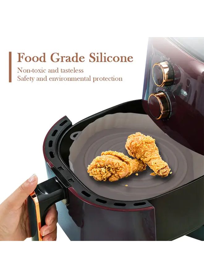 Green Silicone Air Fryer Liners 3pcs Non Toxic Reusable Oven Safe Kitchen Accessories - Image 3