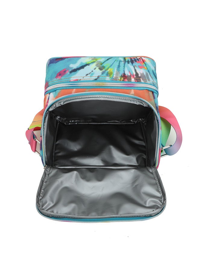 CUBS Tie Dyed Waterproof double decker lunch bag with removable shoulder strap carrying your favorite meals to school, work or while traveling - Image 4