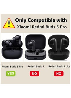 Generic Case For Xiaomi Redmi Buds 5 Pro Case - Silicone Cover Holder for Earbuds - Black  - Image 2