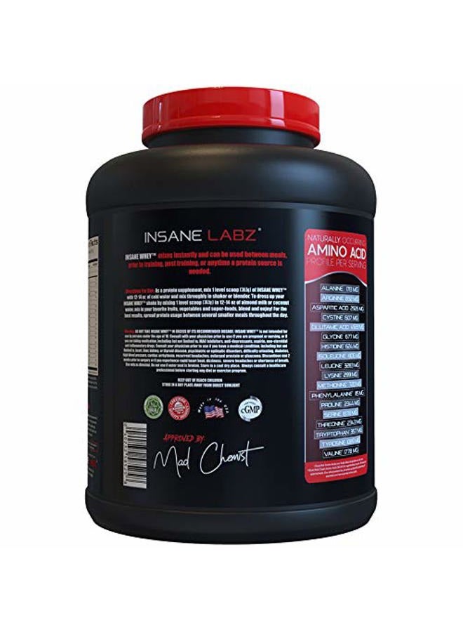 Insane labz Insane Whey,100% Muscle Building Whey Protein, Post Workout, BCAA Amino Profile, Mass Gainer, Meal Replacement, 5lbs, 60 Srvgs, (Chocolate) - Image 3