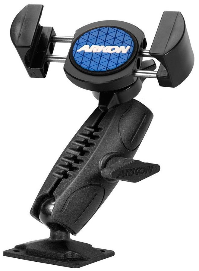 ARKON Mounts RoadVise Phone Holder with Drill Base and Adjustable Arm | Universal Phone Mount | Adjustable Arm | Strong Drill Base | Compatible with iPhone, Galaxy, Note, Pixel, and more - Image 1