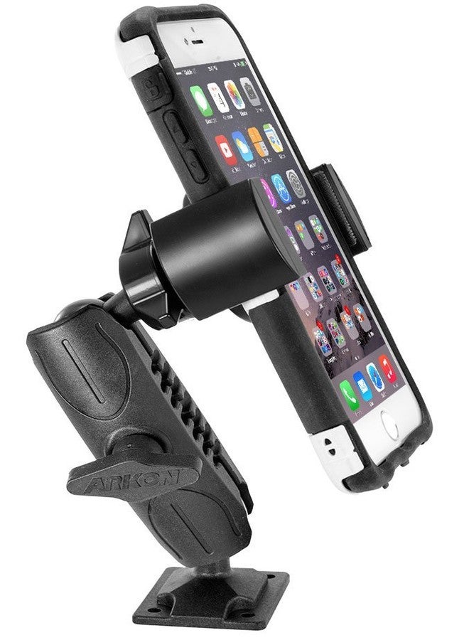 ARKON Mounts RoadVise Phone Holder with Drill Base and Adjustable Arm | Universal Phone Mount | Adjustable Arm | Strong Drill Base | Compatible with iPhone, Galaxy, Note, Pixel, and more - Image 2