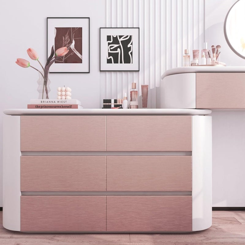 LACHEERY 60 cm x 400 cm Adhesive Film for Kitchen Furniture Pink Metal Effect Paper Sticker for Furniture Pink Vinyl Adhesive Kitchen Fridge Waterproof Paper Adhesive for Fridge Table - Image 3