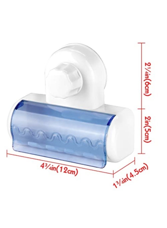 Yalla Pick 5-Slot Wall Mounted Toothbrush Holder with Cover, Suction Cup Mount Bathroom Organizer for Smooth Tile, Glass and Ceramic Surfaces, Space Saving for Family - Image 2