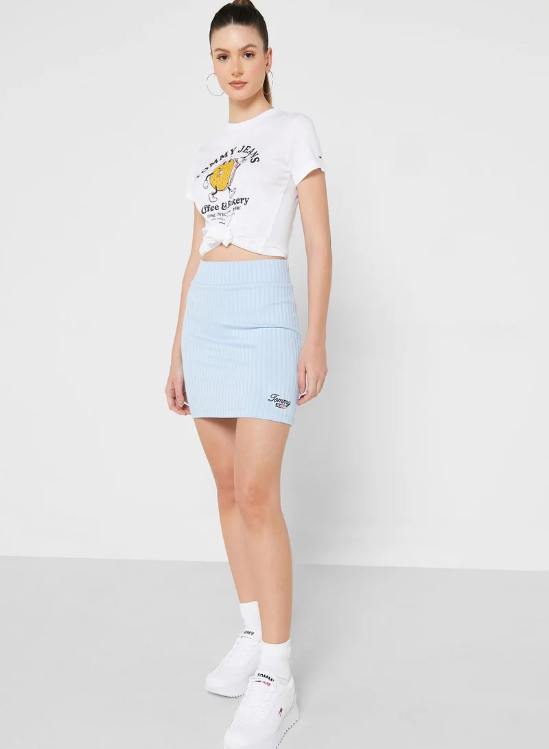 TOMMY JEANS High Waist Mini Bodycon Skirt