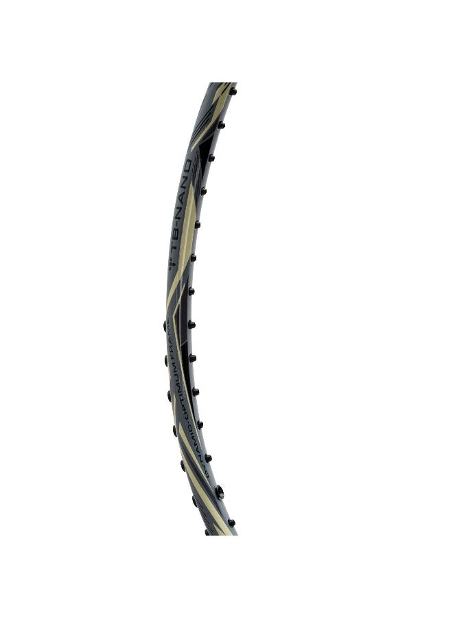 Li-Ning Blaze 100 78G Carbon Fibre Badmiton Racket Strung Badminton Racket with Free Full Cover (Metal/Black/Ivory) - Image 4