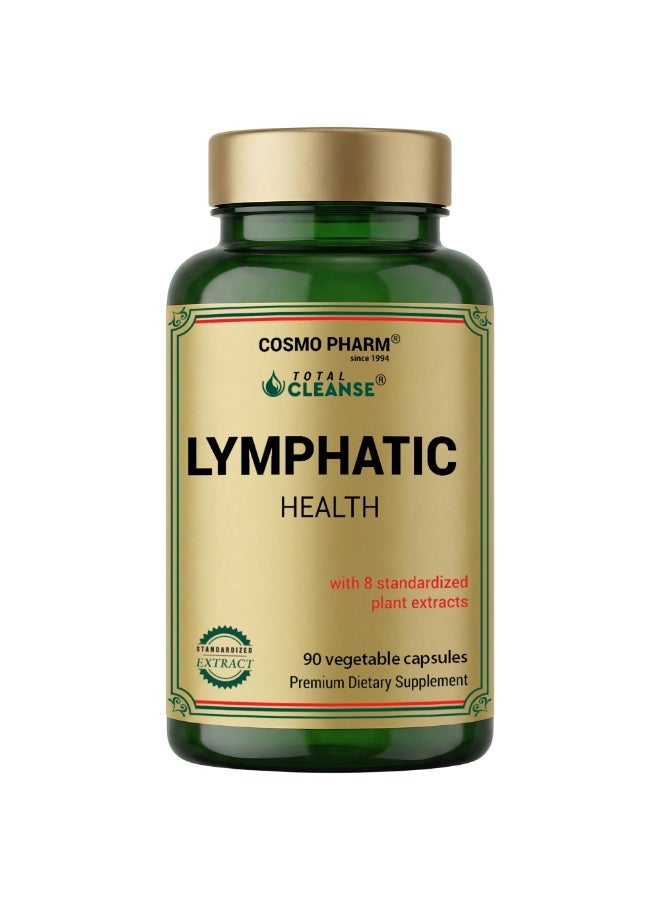 Cosmo Pharm Lymphatic Health with 8 Plant Extracts | Supports the Lymphatic System & Healthy Fluid Balance | 90 Vegetable Capsules - Image 1