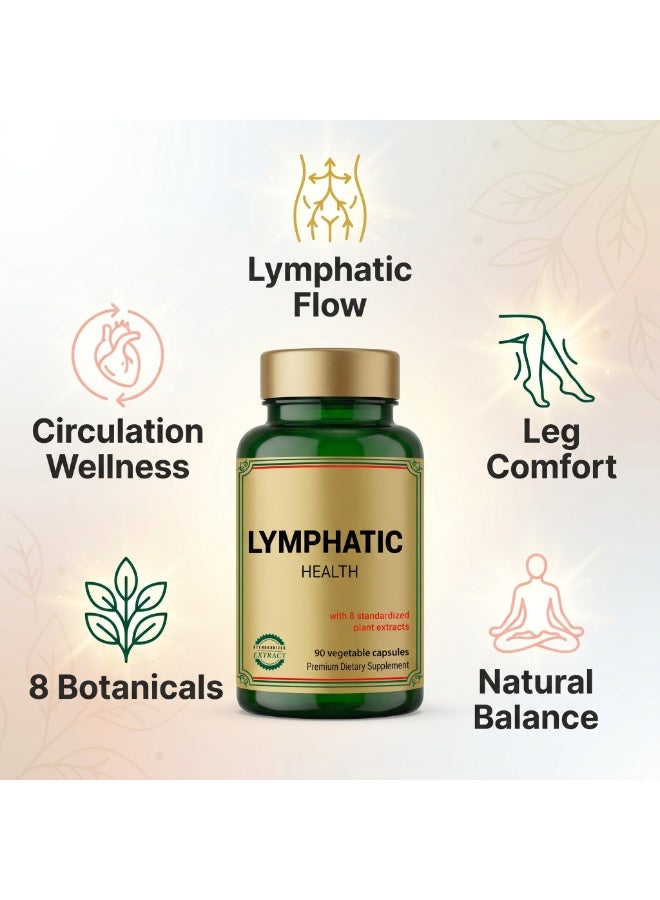 Cosmo Pharm Lymphatic Health with 8 Plant Extracts | Supports the Lymphatic System & Healthy Fluid Balance | 90 Vegetable Capsules - Image 3