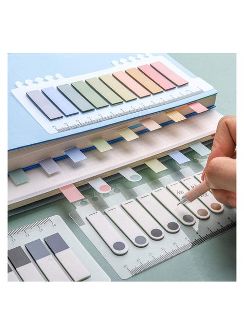 Sticky Index Tabs, 1200 pages Page Markers Sticky Tabs Flags Colored for Bookmarks Reading Notes Books Files Highlighting Writable Fluorescence Tabs with Ruler for Page Marking Classify File