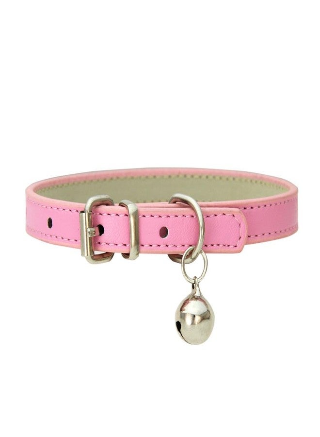 WeimoMonkey Pink Puppy Collar with Bell,XXS Dog Collar Girl, Bell Collar for Cats Faux Leather PU Adjustable for XXS Xs Small Pet Dogs Animal Kitten Litter Tiny Girls Boys Male Female,XXSmall - Image 5