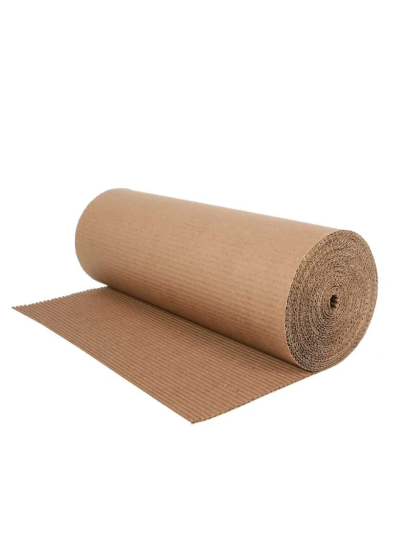 Midwest 30 Mtr Corrugated Roll Brown Packaging Paper Corrugated Cardboard Sheets Eco-friendly Wrap Kraft Paper Roll For Packing, Moving, Gift Wrapping, Shipping Etc.(130cm Height) - Image 1