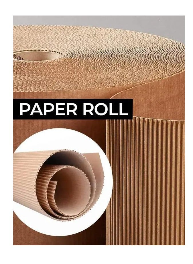 Midwest 30 Mtr Corrugated Roll Brown Packaging Paper Corrugated Cardboard Sheets Eco-friendly Wrap Kraft Paper Roll For Packing, Moving, Gift Wrapping, Shipping Etc.(130cm Height) - Image 4