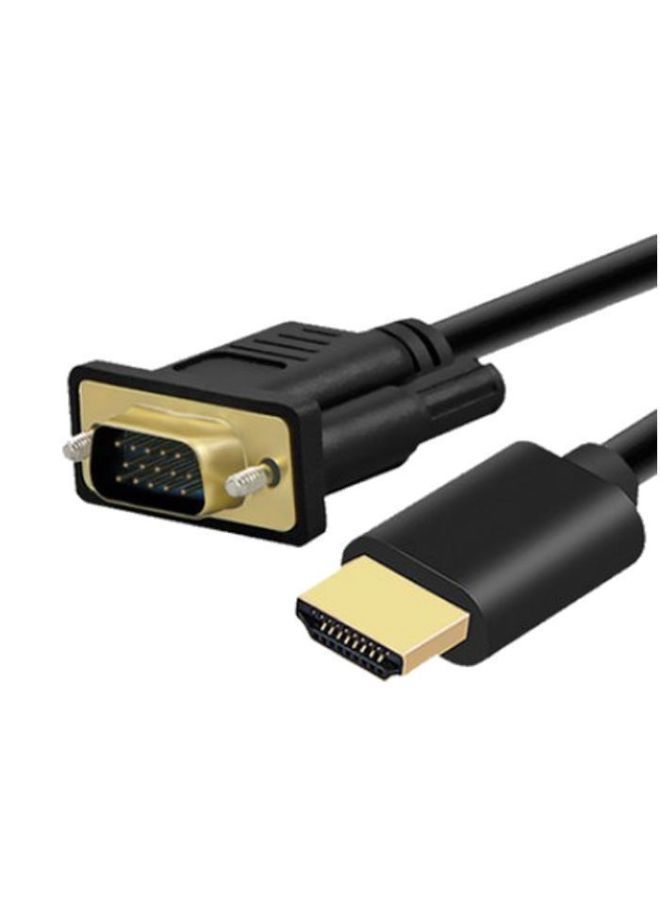 خط تحويل فيديو عالي الدقة جديد من HDMI إلى VGA بطول 1.8 متر، جهاز فك التشفير، توصيل مباشر بالكمبيوتر، شاشة، توصيل وتشغيل - اللون: كابل متكامل من HD إلى VGA (نغمة + كهرباء) 3 متر - Image 1