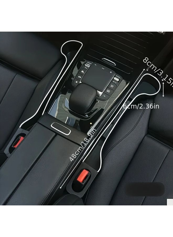 2 Pcs Car Seat Double Sided Cup Holder Black Plastic Accessories Storage For All Models - Image 3