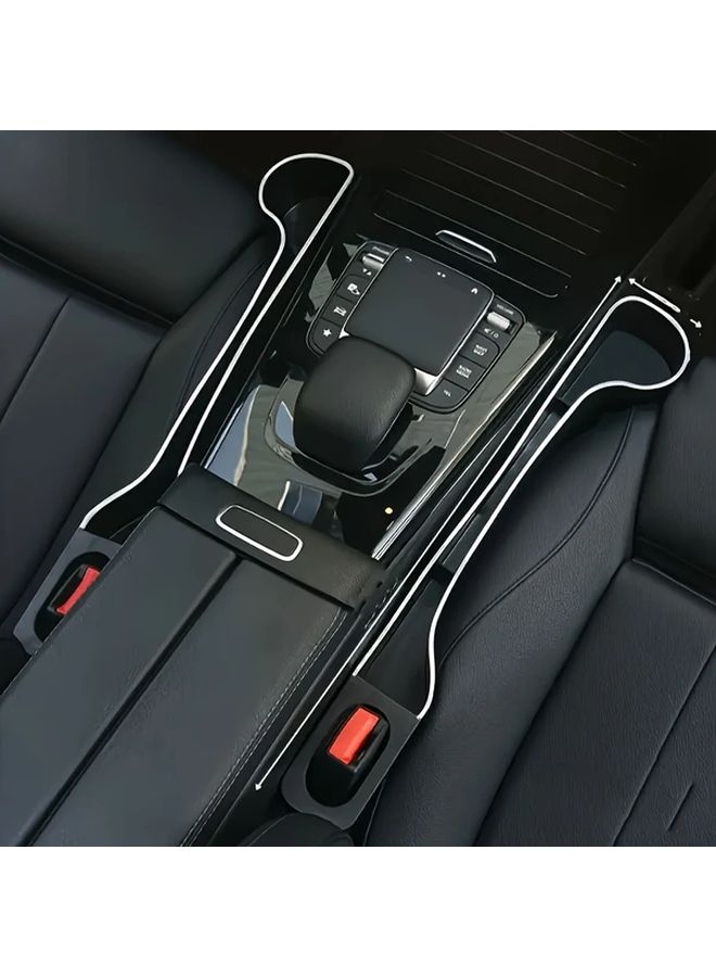 2 Pcs Car Seat Double Sided Cup Holder Black Plastic Accessories Storage For All Models - Image 5