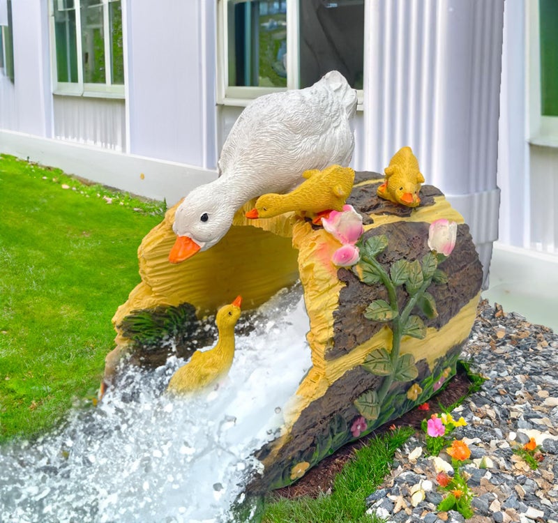 Euiroet Eco-Friendly Duck Statue - Outdoor Decor Sculpture, Garden Animal Statue, Gutter Diverter Rain, Downspout Extender, Splash Block, Decorative Gutter Extension, Ornament, 3"x4" Fit - Image 5