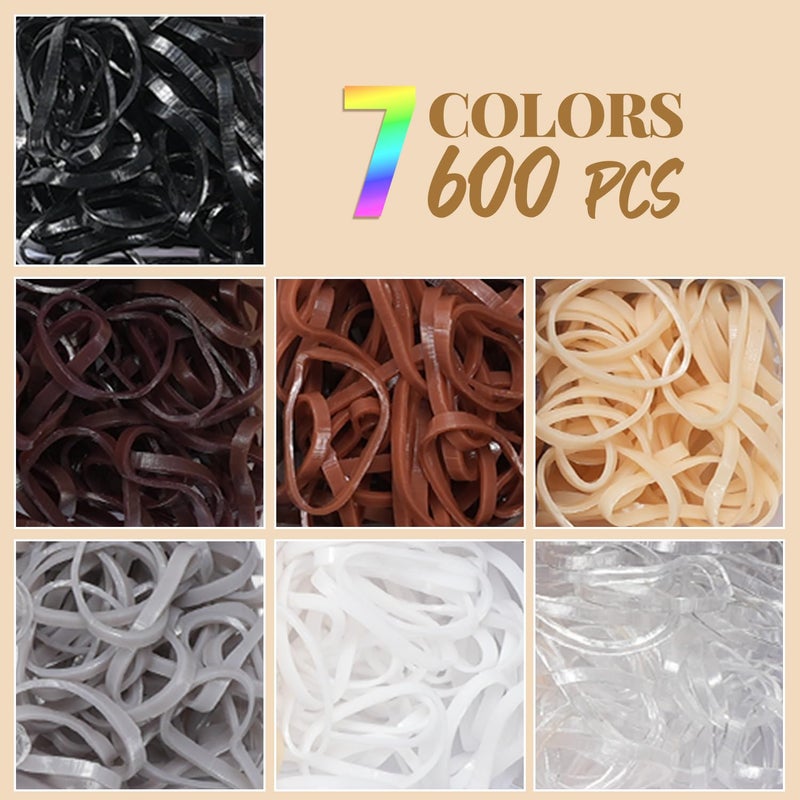 IKOCO 822PCS Elastic Hair Ties, IKOCO Hair Bands Hair Accessories for Girls with Hair Clips, Neutral Colors - Image 3