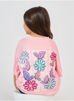 Styli Graphic Back Printed Oversized T-Shirt  - Image 1