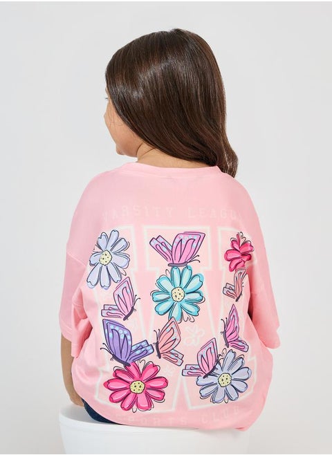Graphic Back Printed Oversized T-Shirt