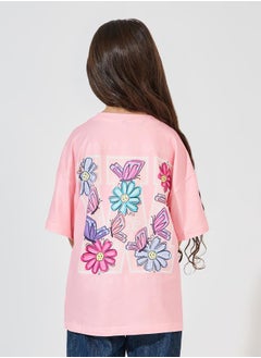 Styli Graphic Back Printed Oversized T-Shirt  - Image 5