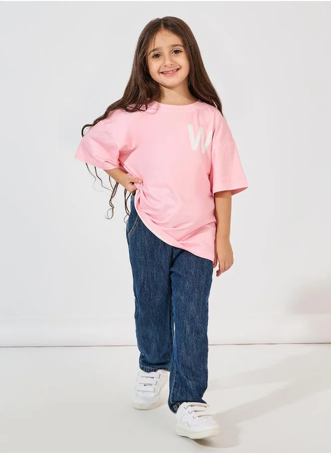 Styli Graphic Back Printed Oversized T-Shirt