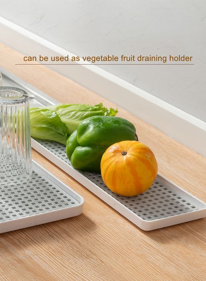 WooFree Double Layer Drainer Tray Detachable Vegetable Fruit Draining Holder Bathroom Accessories - Image 5