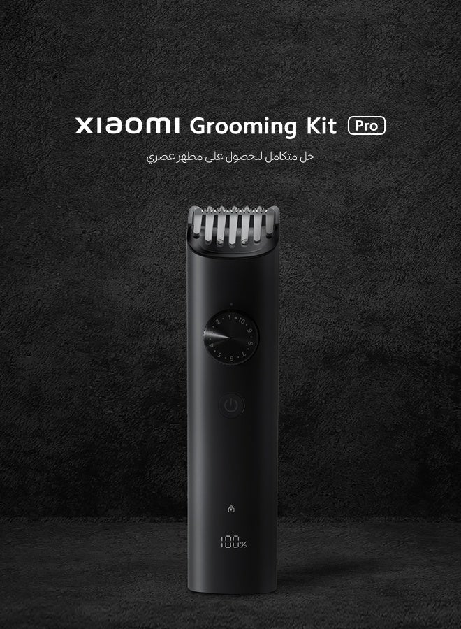 شاومي طقم الحلاقة الكهربائية الاحترافي من شاومي BHR6395Gl - ماكينة تشذيب دقيقة مع 40 إعدادًا للطول، شفرات ذاتية الشحذ، مقاومة للماء بمعيار IPX7، شاشة LED، مدة تشغيل 90 دقيقة، شحن من النوع C، قفل أمان للسفر - Image 2