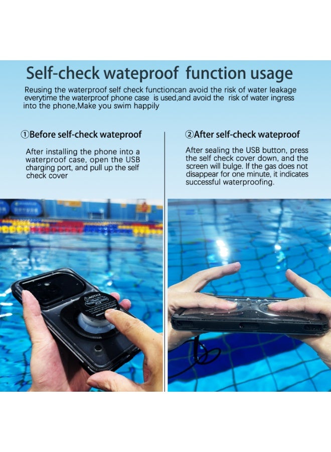 general Suitable for iPhone 16ProMax/16Pro waterproof swimming mobile phone case snowproof mobile phone case - Image 3