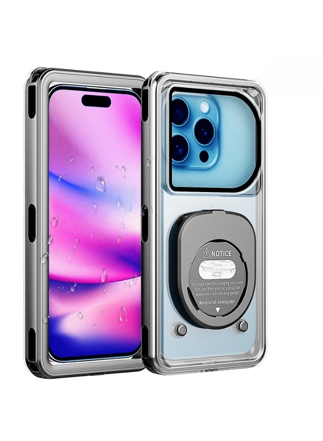 general Suitable for iPhone 16ProMax/16Pro waterproof swimming mobile phone case snowproof mobile phone case - Image 1