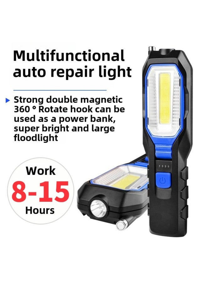 Loquat Super Bright Work Light Auto Repair Light Rechargeable Outdoor Emergency Magnetic Work Light Strong Light Flashlight-Colour:Yd-6303b Lithium Battery Version - Image 2