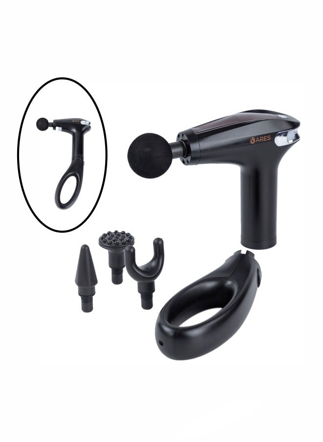 ARES iUltra Long Mini Gun Massager 8 Speed Settings, 4 Interchangeable Massage Heads for Targeted Muscle Relief and Recovery  - Image 1