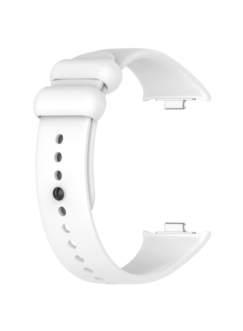 1PCS Silicone Strap for Xiaomi Mi Band 8 Pro Bracelet Soft Comfortable Durable TPU Wristband Replacement Sport Belt Smart Watch Accessories Adjustable Fitness Tracker Band white - Image 4