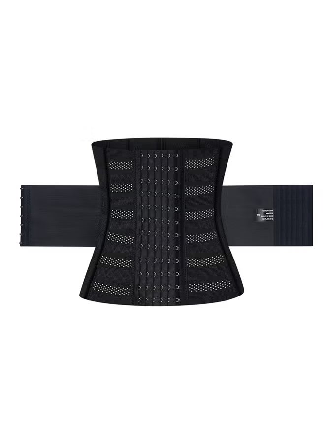 حزام خصر قابل للتعديل للنساء، حزام ساونا للتخسيس مع حزام للبطن، ضمادة لتشكيل الجسم، حزام خصر بمقاسات كبيرة، أسود - Image 4