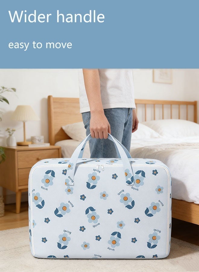 2 Pcs Large Moving Bags, Storage Bag Organizer,105L Clothes Storage Box, Blanket Storage Bag with Strong Zippers and Carrying Handles, Storage Totes for Clothes, Moving Supplies, Outdoor Traveling Household Clothing Storage Bag, Space Saving - Image 5