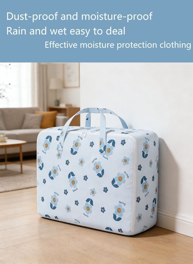 2 Pcs Large Moving Bags, Storage Bag Organizer,105L Clothes Storage Box, Blanket Storage Bag with Strong Zippers and Carrying Handles, Storage Totes for Clothes, Moving Supplies, Outdoor Traveling Household Clothing Storage Bag, Space Saving - Image 4
