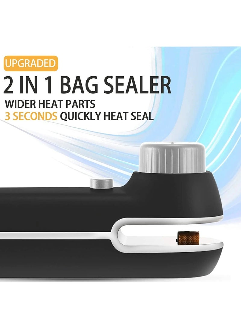 AROAQ Upgraded Mini Handheld Bag Sealer 2 in 1 Portable Heat Resealer for Quick Sealing of Plastic Bags and Food Storage - Image 2