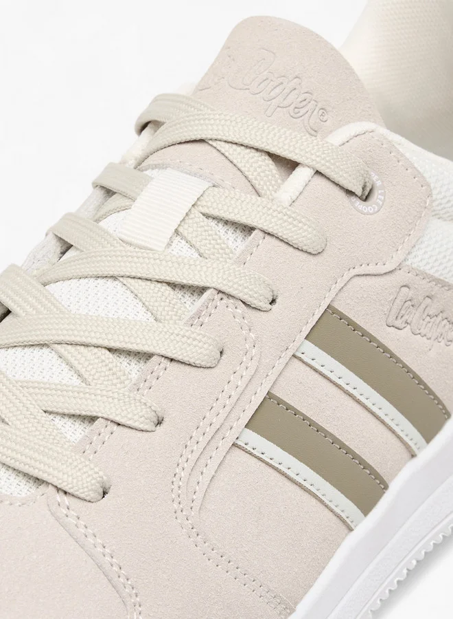 Lee Cooper Men's Panelled Sneakers with Lace-Up Closure