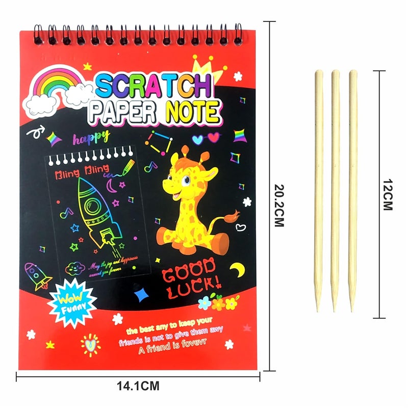 SNAPTRON Return Gifts For Birthday For Kids Party Bulk - 10 Set Of Big Size Scratch Book For Kids, Magic Book For 3 4 5 6 7 For Birthday Return Gifts For Kids Children Girls, Boys Best,Multicolor - Image 3