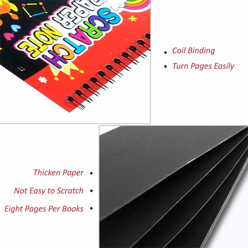 SNAPTRON Return Gifts For Birthday For Kids Party Bulk - 10 Set Of Big Size Scratch Book For Kids, Magic Book For 3 4 5 6 7 For Birthday Return Gifts For Kids Children Girls, Boys Best,Multicolor - Image 4