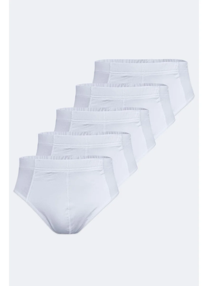 Malabadi Men's White 5 Pack Modal Slip Panties 053 5M053