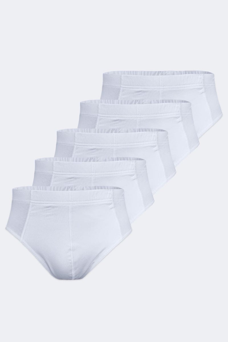 Malabadi Men's White 5 Pack Modal Slip Panties 053 5M053  - Image 1