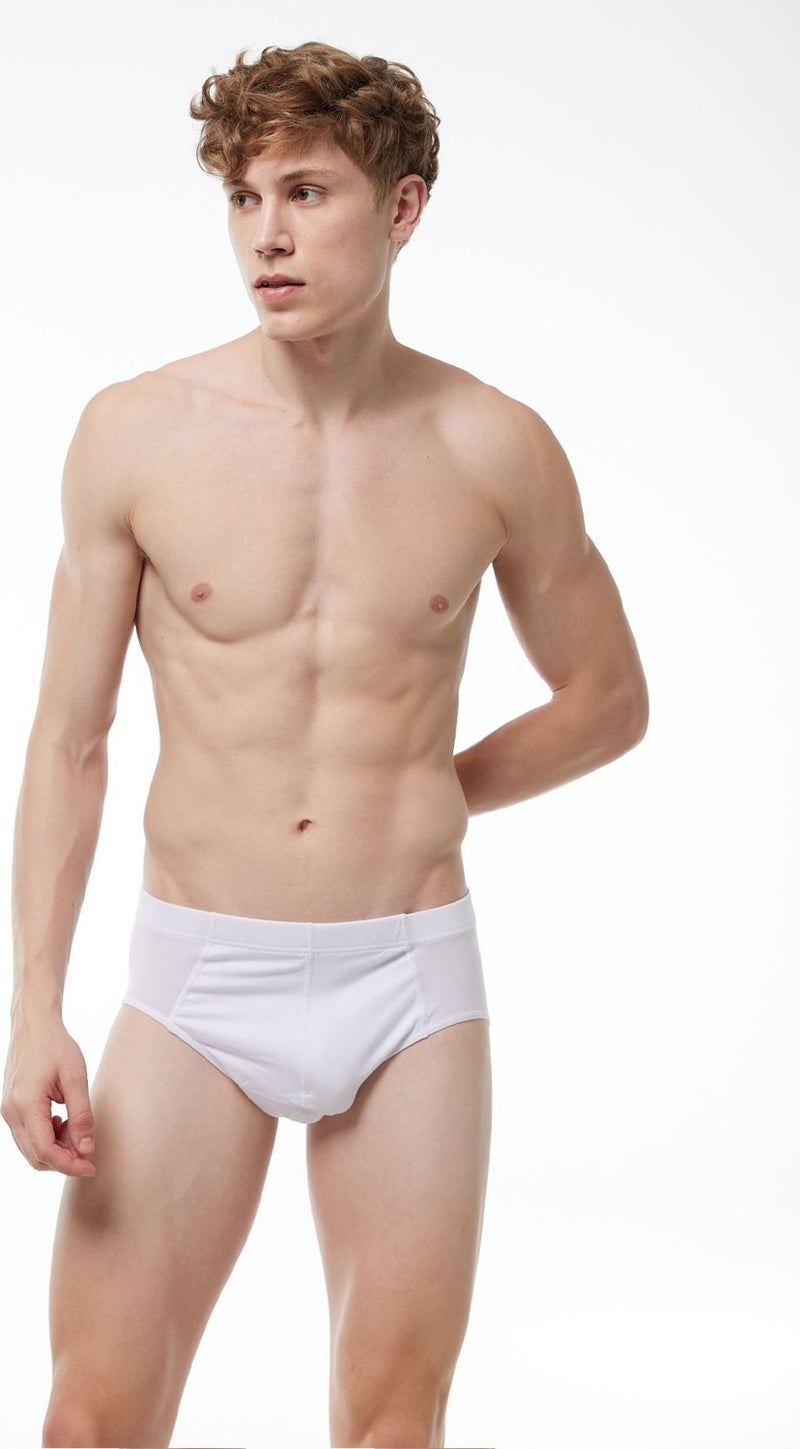 Malabadi Men's White 5 Pack Modal Slip Panties 053 5M053  - Image 3