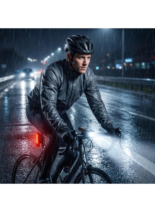 SKT Shiketro Q02 Smart Bike Light Set – Auto-Sensing Night Mode, IPX5, USB-C Fast Charge, 4 Modes - Image 5