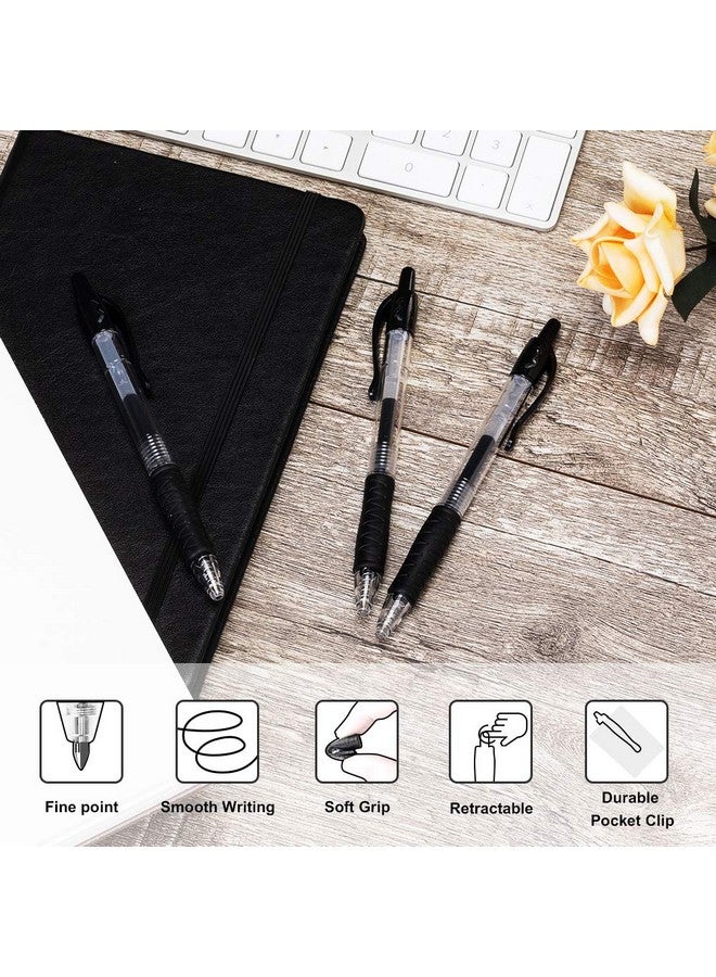 Aen Art Gel Pens, 30 Pack Black Gel Pen Fine Point, Retractable Gel Ink Rollerball Pens For Smooth Writing (0.7Mm) Back To School Supplies - Image 4