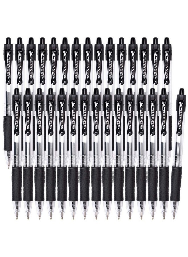 Aen Art Gel Pens, 30 Pack Black Gel Pen Fine Point, Retractable Gel Ink Rollerball Pens For Smooth Writing (0.7Mm) Back To School Supplies - Image 1