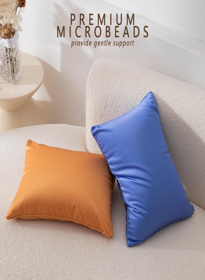 Focustree Microbead Throw Pillow Bedding Neck Pillows with Removable Cover, 16" x 12" Bed and Couch Decorative Pillow for Home Sofa Bedroom Fun Colors Support. Silky, Comfortable (Royal Blue) - Image 3
